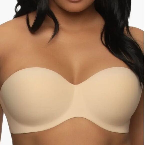 Felina Hint of Skin #6202 Beige Contour Underwire Strapless Bra Size 36B - Picture 1 of 8